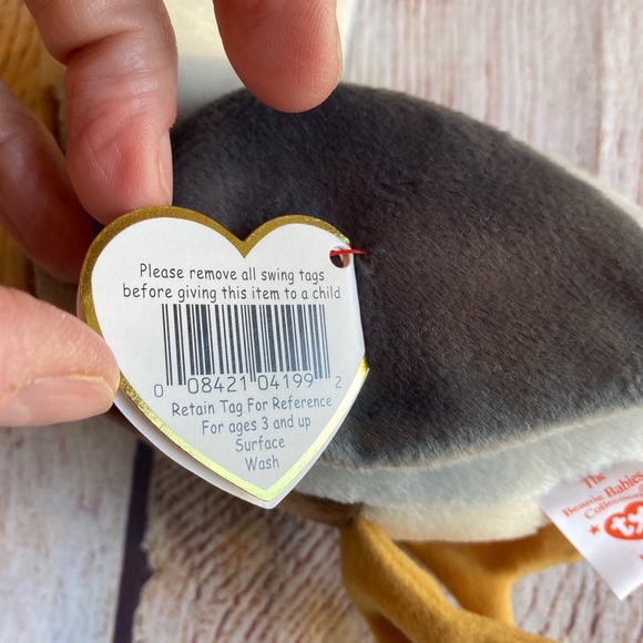 RARE* 1997 Retired Jake the Mallard Beanie Baby With Tag Errors NEW - Picture 3 of 9